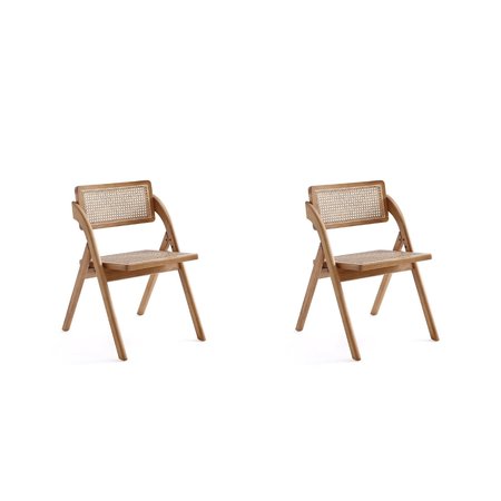 MANHATTAN COMFORT Lambinet Folding Dining Chair in Nature Cane, Set of 2 DCCA07-NA